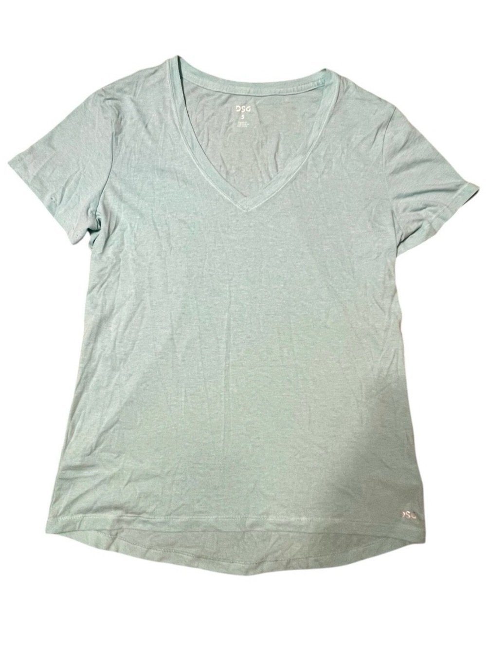 DSG Women's Light Teal V-Neck Short Sleeve Tee